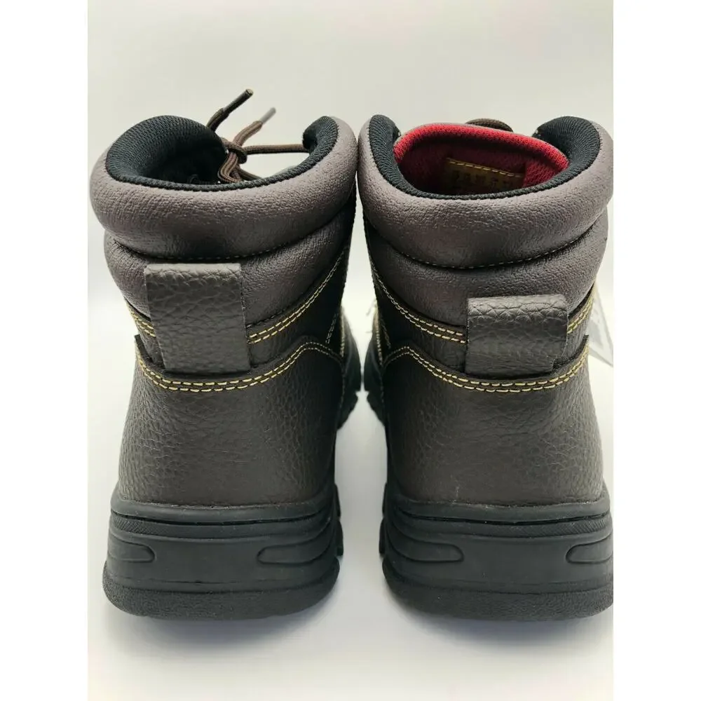 Skechers Men's 77143MC Brown Leather Steel Toe Safety Boots Lace Up Size US 13